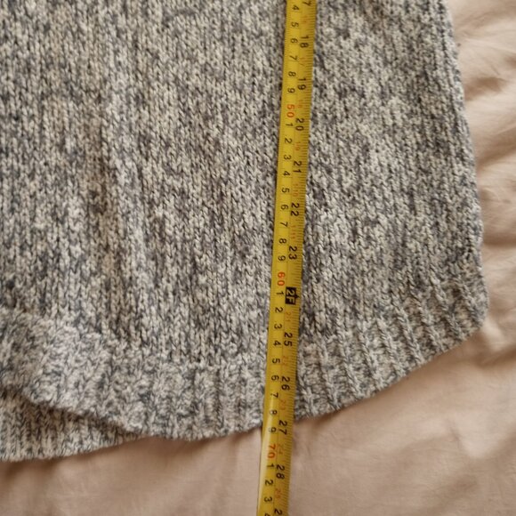 Marled Gray Loft Sweater Slouchy Preppy Normcore Knit Layering Essential - Picture 4 of 6